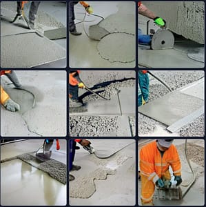 Prepare the concrete surface for cutting